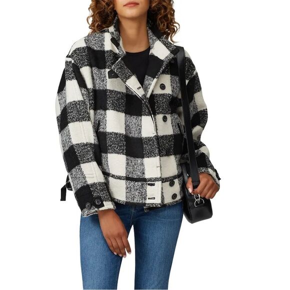 Rebecca Minkoff Allegra Jacket Plaid Wool Coat - Picture 2 of 9